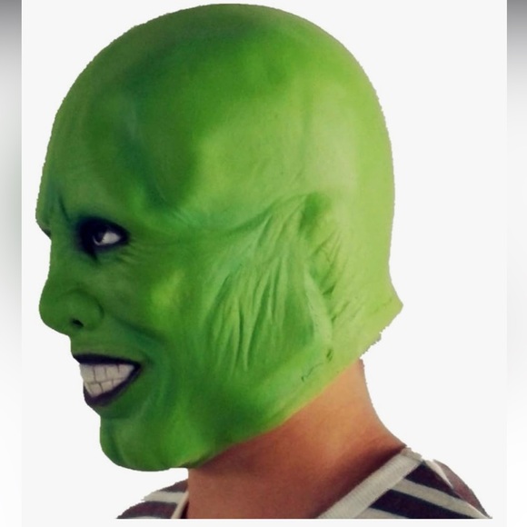 2x Green Masks from movie The Mask Jim Carrey Cosplay Costume - Picture 3 of 16
